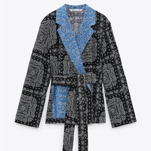 Zara paisley wrap top